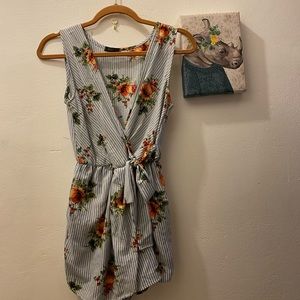 SCOBE: Floral striped romper